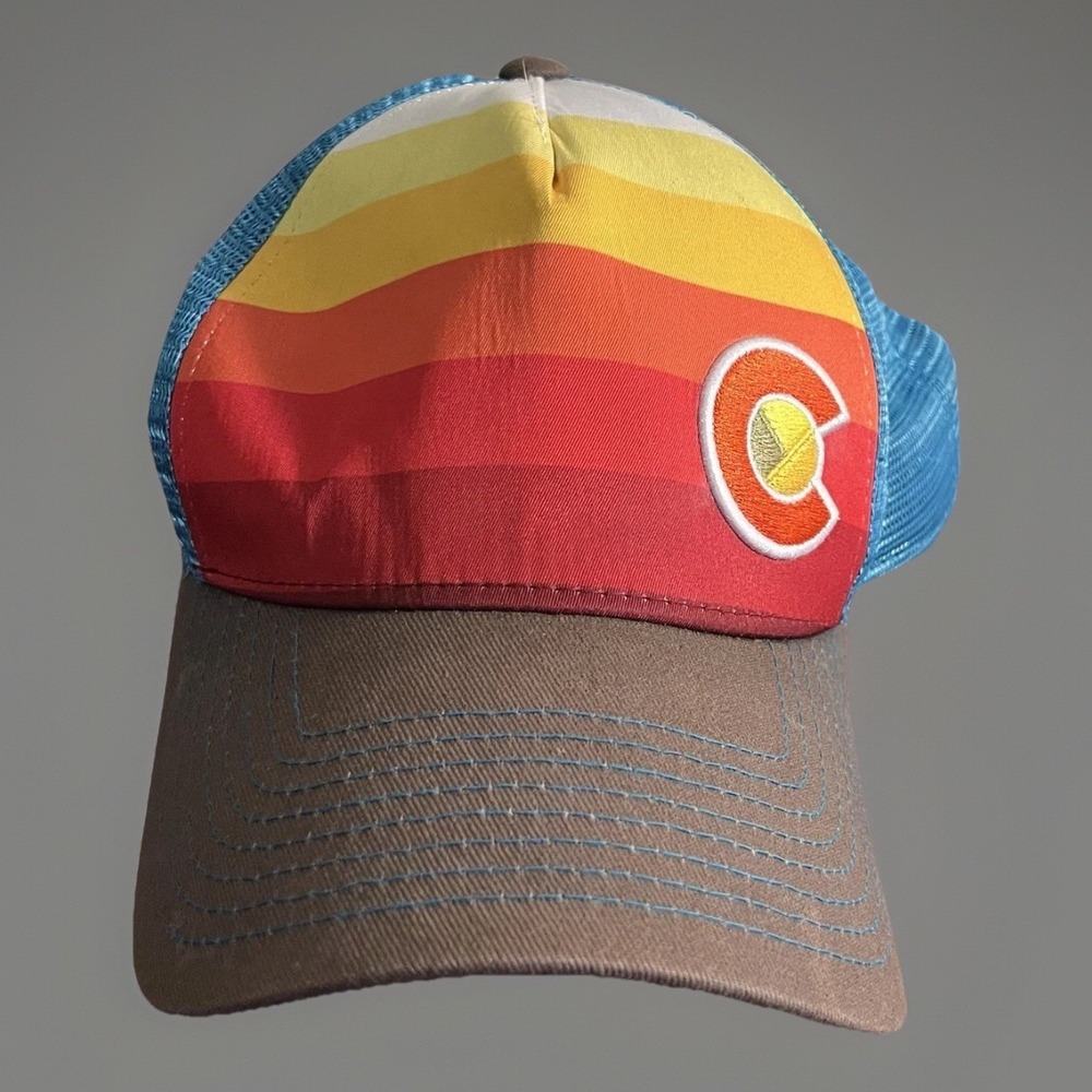 Yo‎ Colorado Snapback Hat Trucker Multicolor Sun Striped Mesh